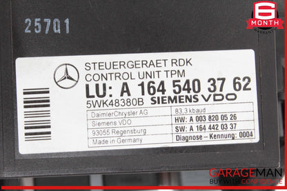 06-13 Mercedes W164 ML550 GL450 TPMS Tire Pressure Control Module w/ Fuse Box