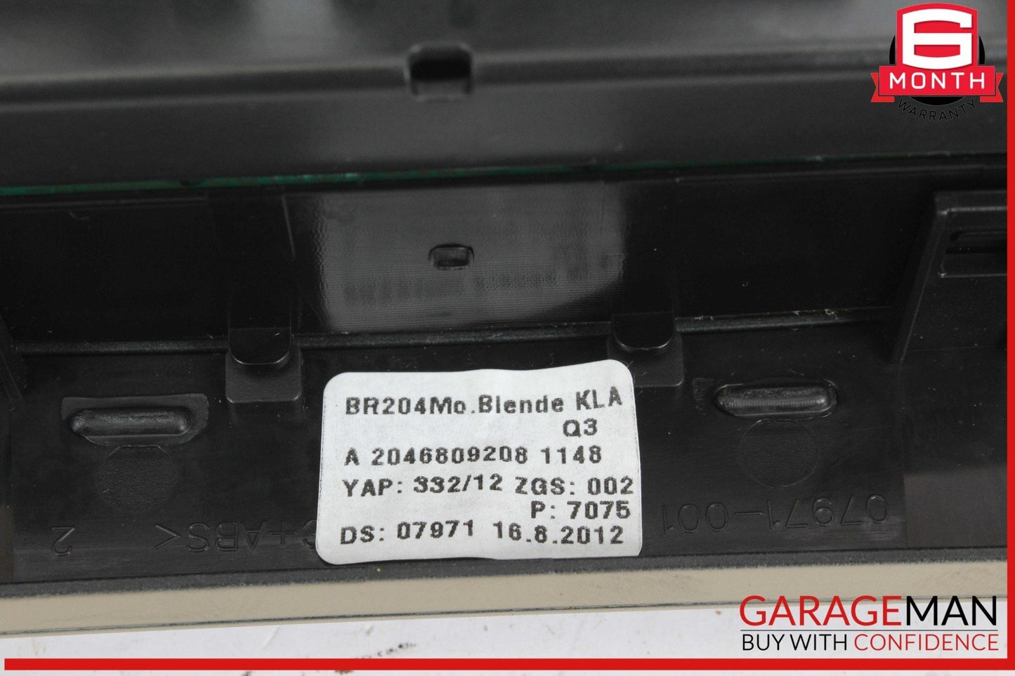12-14 Mercedes W204 C250 C63 AMG C300 AC A/C Heater Climate Control w/ Trim OEM