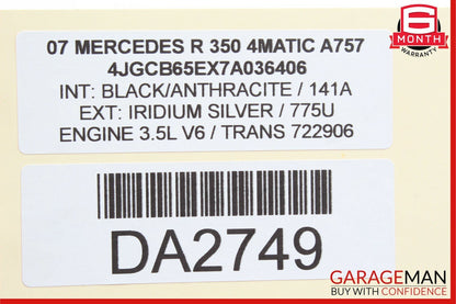06-10 Mercedes W251 R350 Front Left Driver Side Mirror Door Rear View Silver OEM