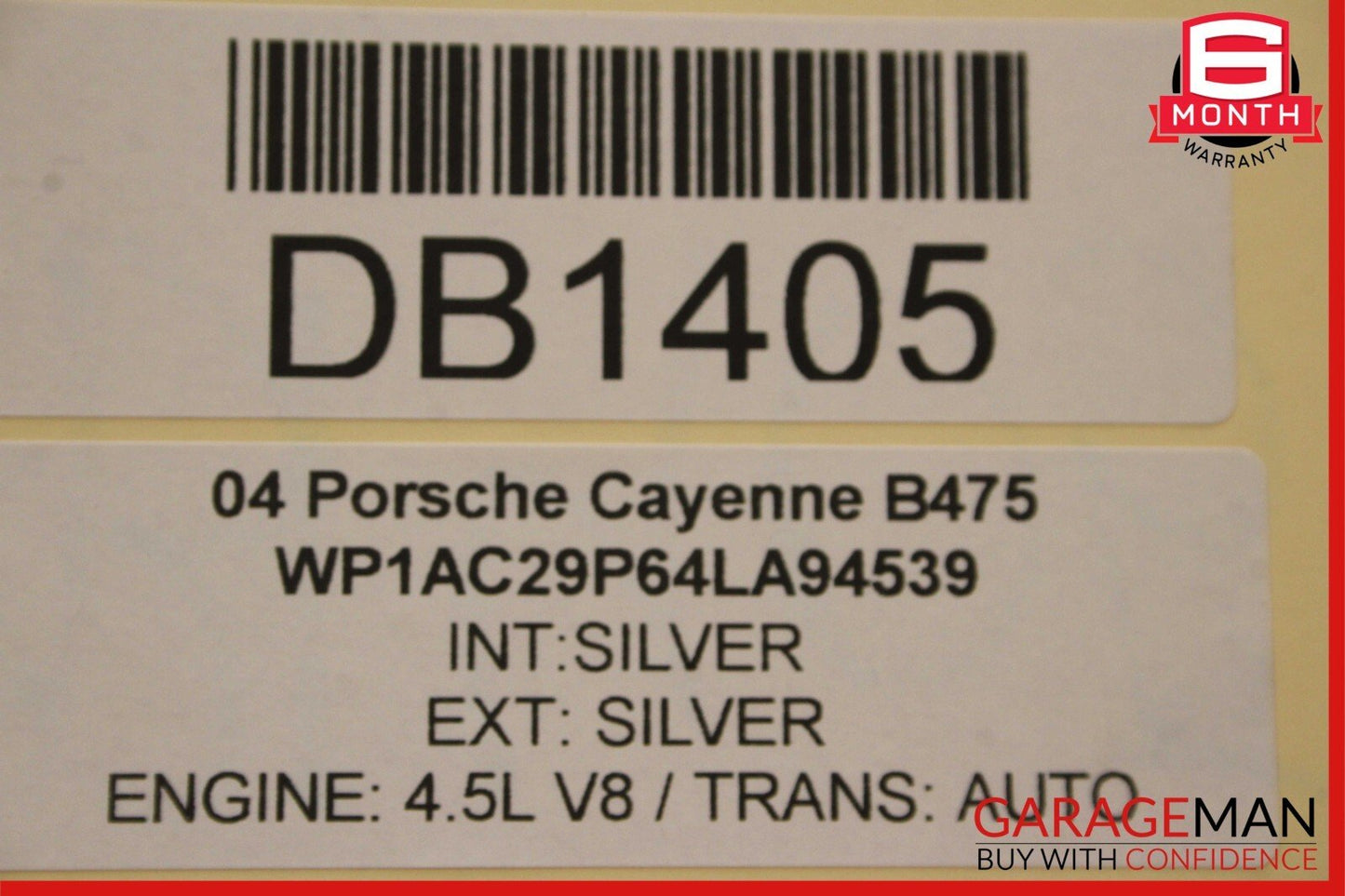 03-06 Porsche Cayenne 955 Rear Trunk Tailgate Liftgate Hatch Shell Panel OEM