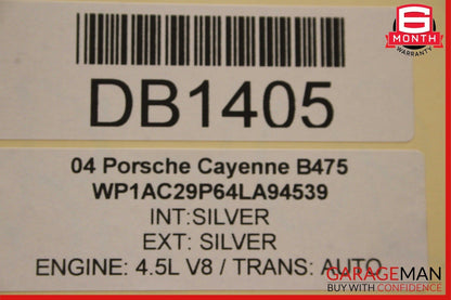 03-06 Porsche Cayenne 955 Rear Trunk Tailgate Liftgate Hatch Shell Panel OEM