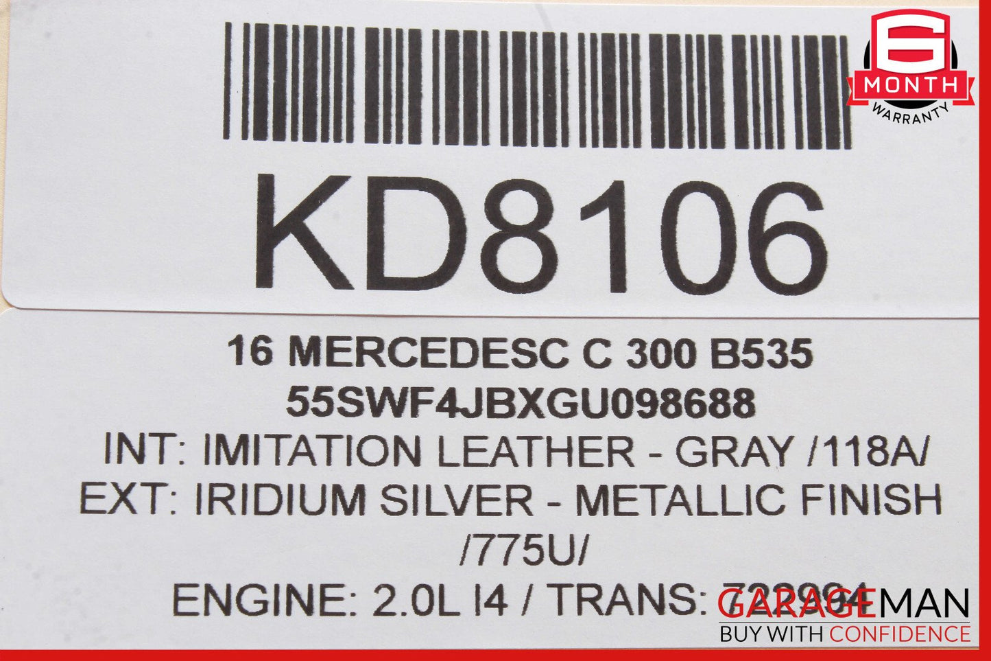 15-18 Mercedes W205 C300 C400 Power Brake Booster Master Cylinder Reservoir OEM