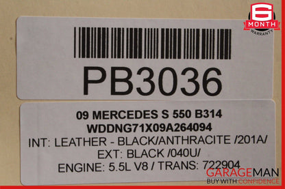 07-09 Mercedes W221 S450 S550 Rear Left Door Panel Cover Assembly Anthracite