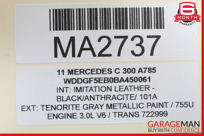 08-14 Mercedes W204 C300 Sedan Front Right Side Sunvisor Sun Visor Shade Cover