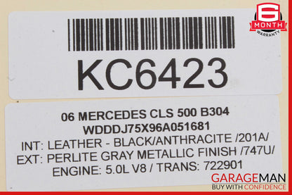 06-08 Mercedes W219 CLS500 Front Left Side Mirror Door Rear View OEM