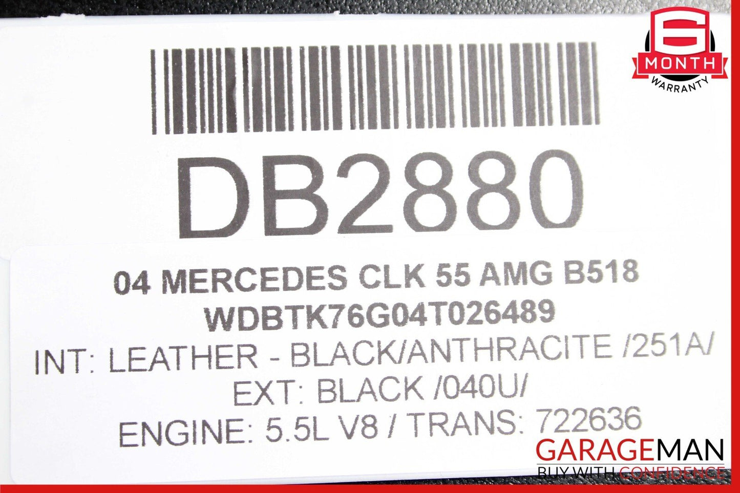 03-09 Mercedes CLK500 CLK55 AMG Left Side Rocker Skirt Molding Panel Cover Black