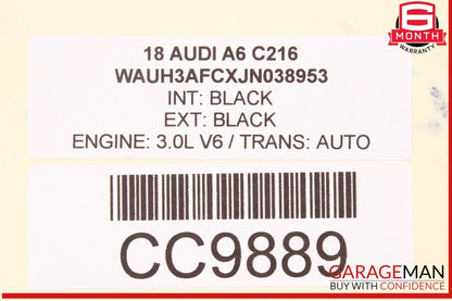 12-18 Audi S6 A6 A7 Rear Bumper Reinforcement Impact Crash Bar Beam OEM