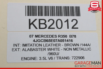 06-09 Mercedes W251 R350 Headlight Head Light Lamp Control Switch Module OEM