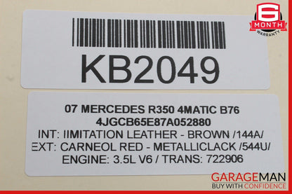 06-12 Mercedes W251 R350 4MATIC Front Right Side Exterior Door Handle OEM