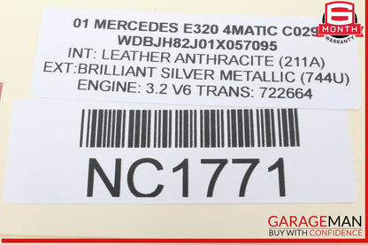00-02 Mercedes W210 E320 4MATIC Rear Left Driver Side Outer Tail Light Lamp OEM