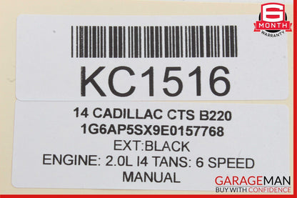 14-19 Cadillac CTS Rear Center Seat Belt Retractor 22963292 OEM Gray