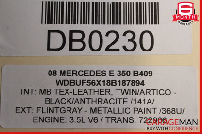 07-09 Mercedes W211 E350 Front Right or Left Top Upper Seat Cushion Black OEM