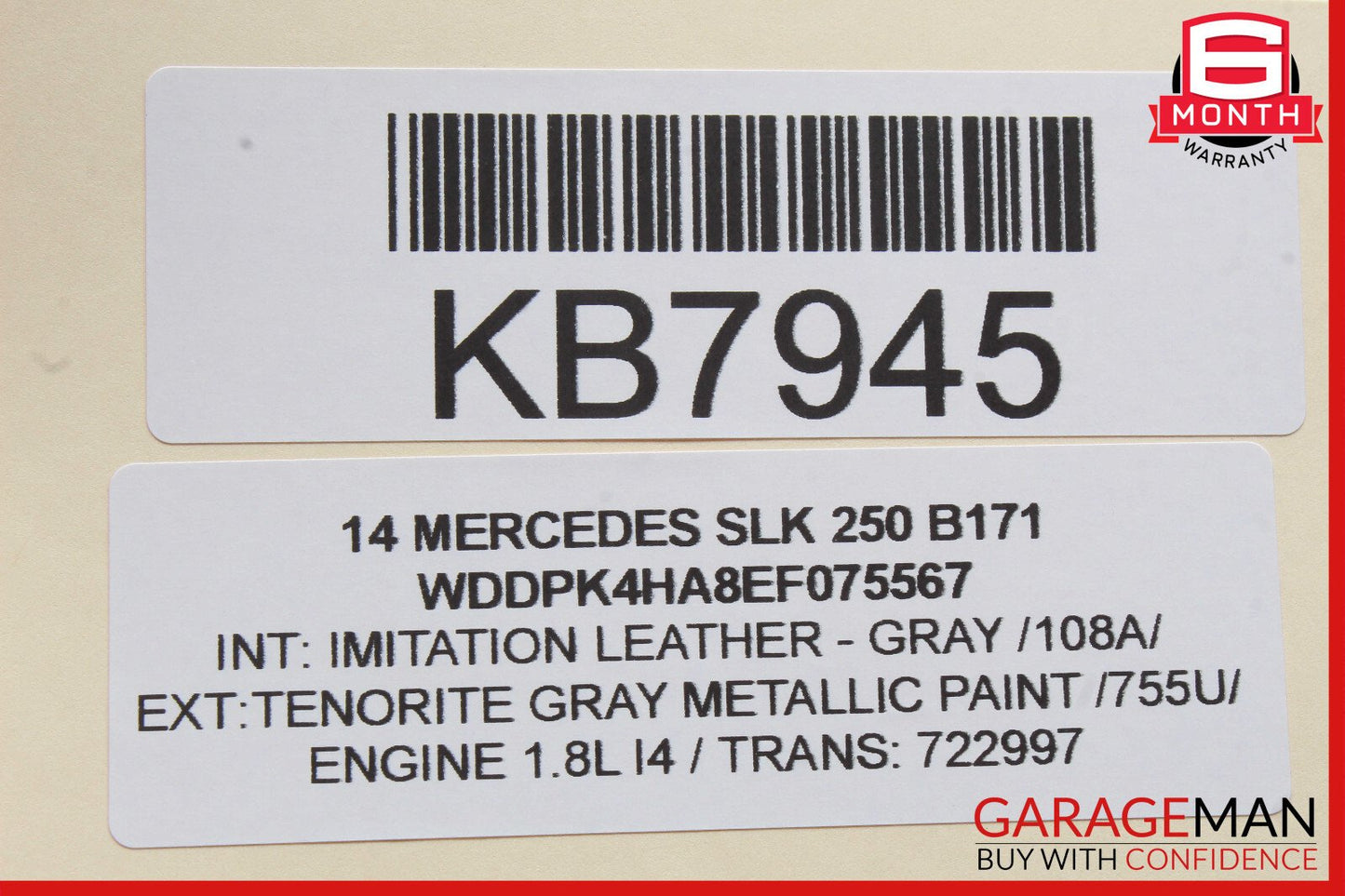 12-16 Mercedes R172 SLK350 Front Left Side Exterior Door Handle Keyless Go OEM