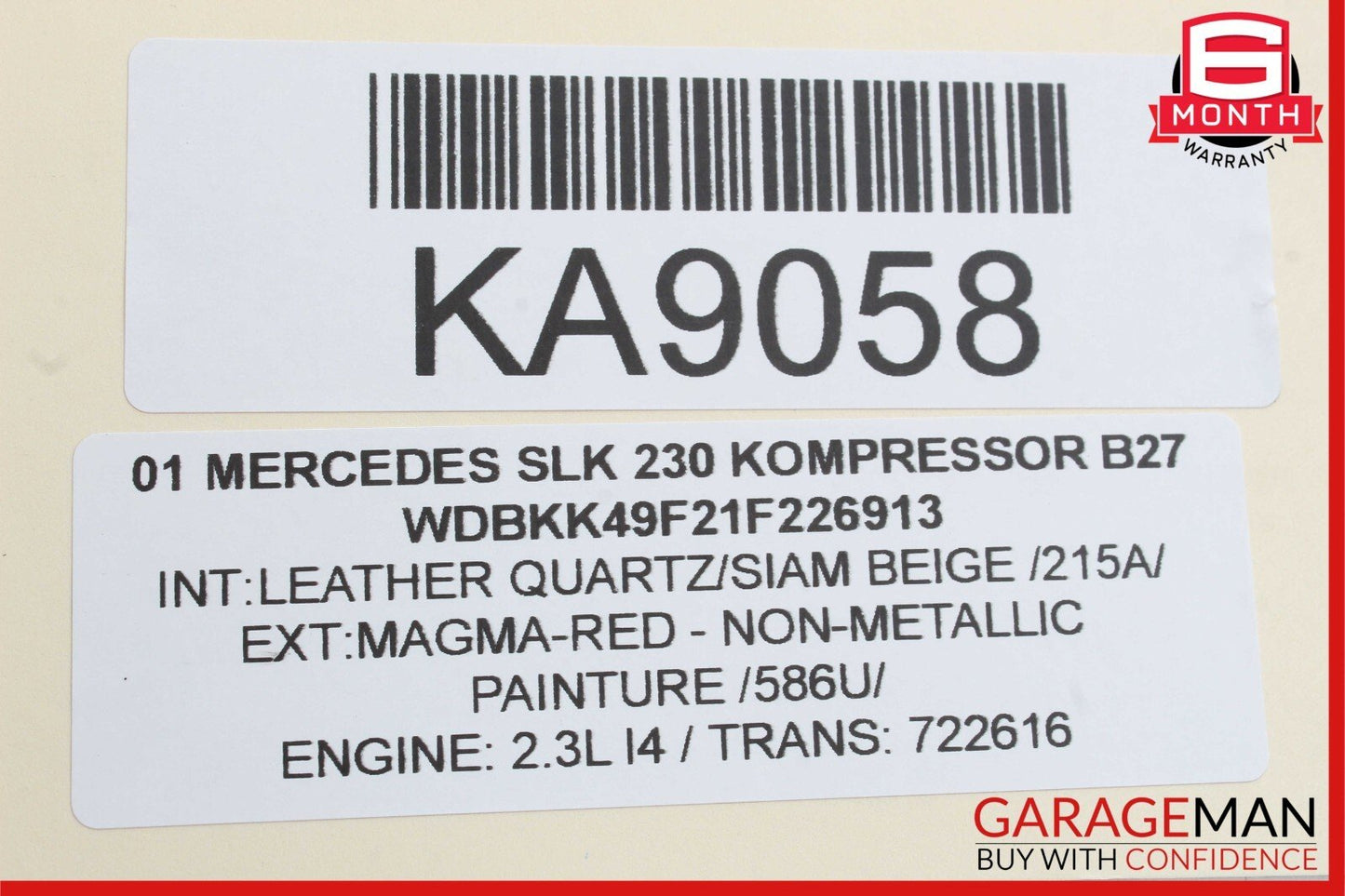 97-01 Mercedes R170 SLK230 SLK320 Power Steering Gear Box Gearbox 1704601100 OEM