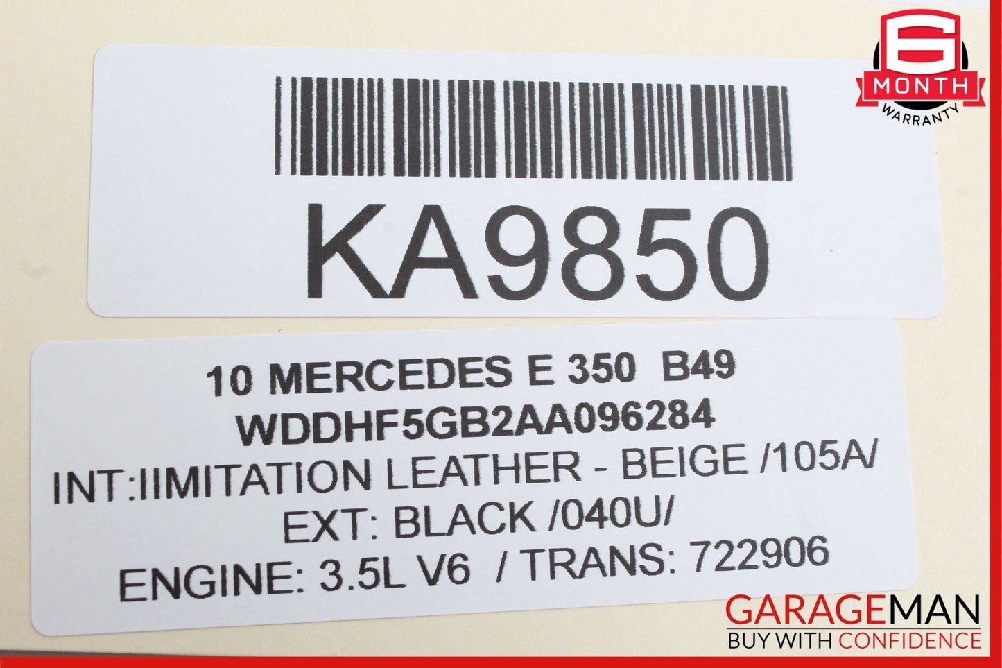10-13 Mercedes W212 E350 E400 E63 AMG Front Left Exterior Door Handle Black