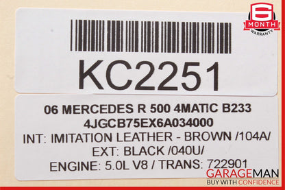 06-07 Mercedes W251 R350 R500 Speedometer Odometer Instrument Cluster Gauge