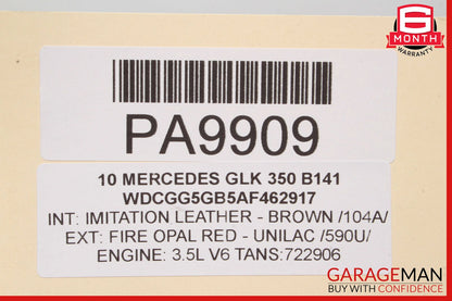 08-18 Mercedes X204 GLK350 Engine Radiator Cooling Fan Motor Assembly OEM