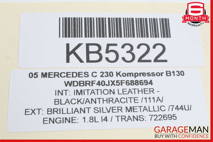 01-09 Mercedes CLK350 C240 C320 CLK320 Interior Rear View Mirror Gray OEM