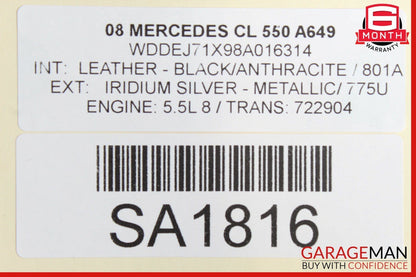 07-10 Mercedes W216 CL550 CL63 AMG Fender Assembly Left Driver Side OEM