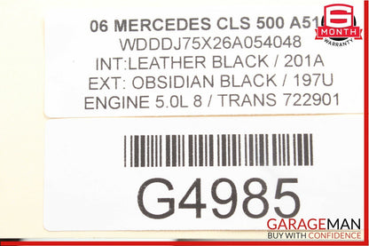 06-09 Mercedes CLS500 E500 Front Right Side Seatbelt Seat Belt Retractor Black