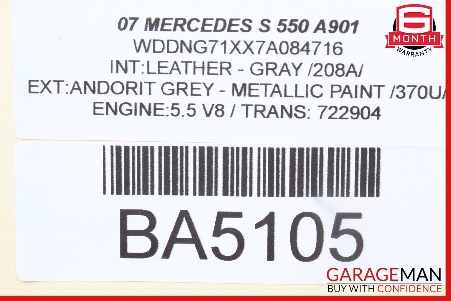 07-13 Mercedes W221 S400 S550 Rear Right Exterior Door Handle Keyless Go OEM