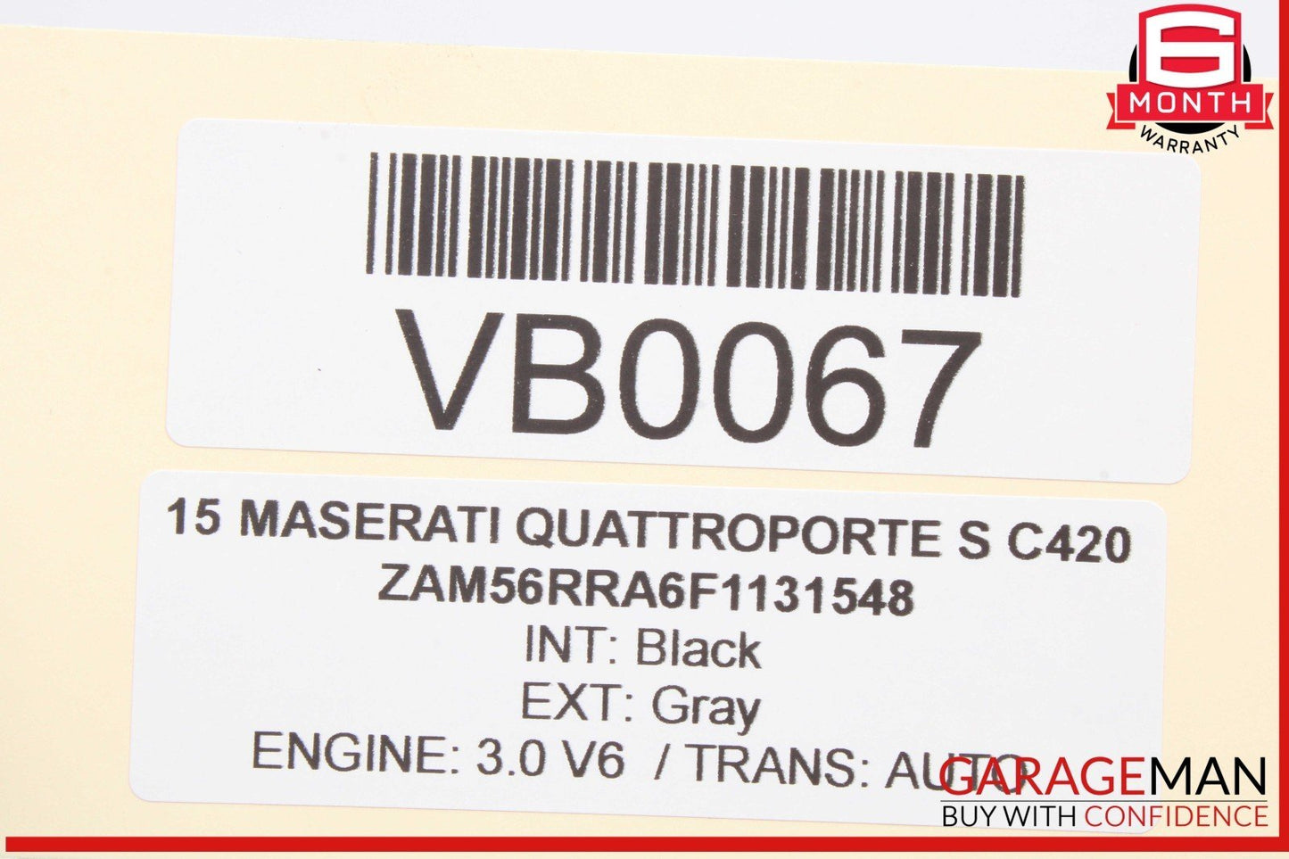 14-17 Maserati Quattroporte S Ghibli Front Left Side Door Rear View Mirror Black