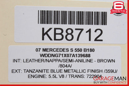 07-09 Mercedes W221 S550 CL600 Bluetooth Mobile Cell Phone Control Module OEM