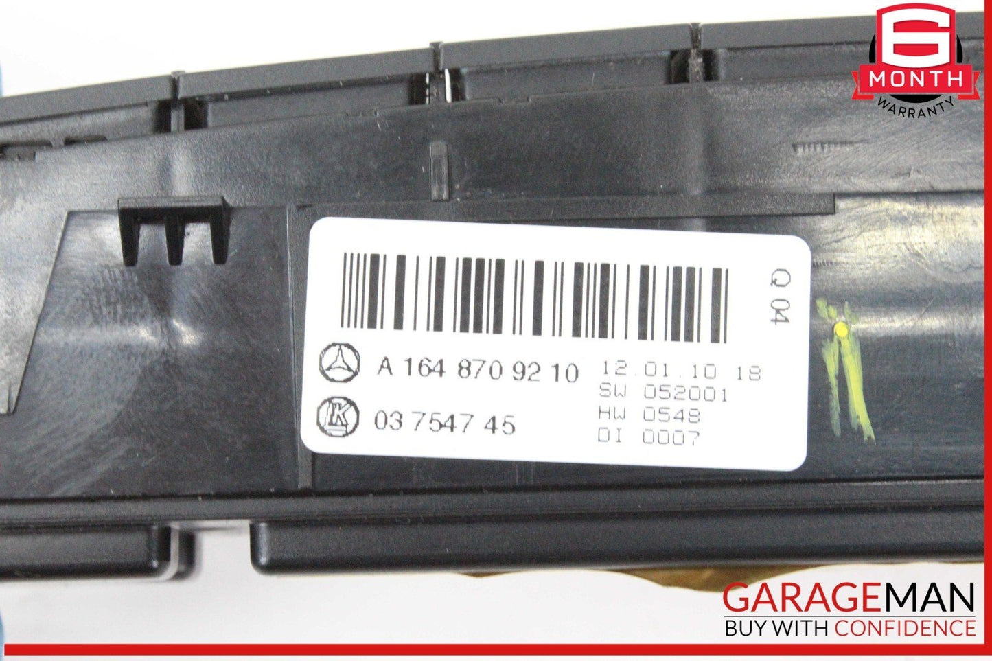 06-12 Mercedes X164 GL450 Hazard Control Switch Panel 1648709210 OEM