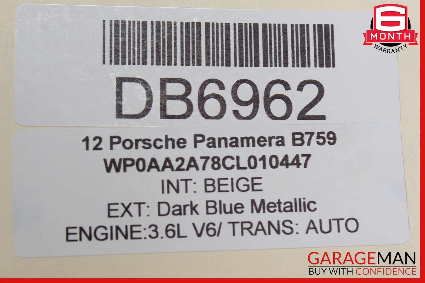 10-16 Porsche Panamera 970 Front Right Side Exterior Door Shell Panel Dark Blue