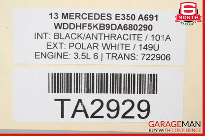 10-16 Mercedes W212 E350 E550 Sedan Rear Power Window Sun Shade Roller Blind OEM