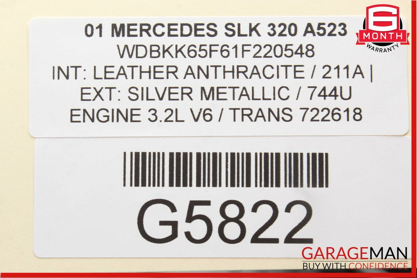 01-04 Mercedes R170 SLK230 SLK320 Front Right Side Exterior Door Handle Silver