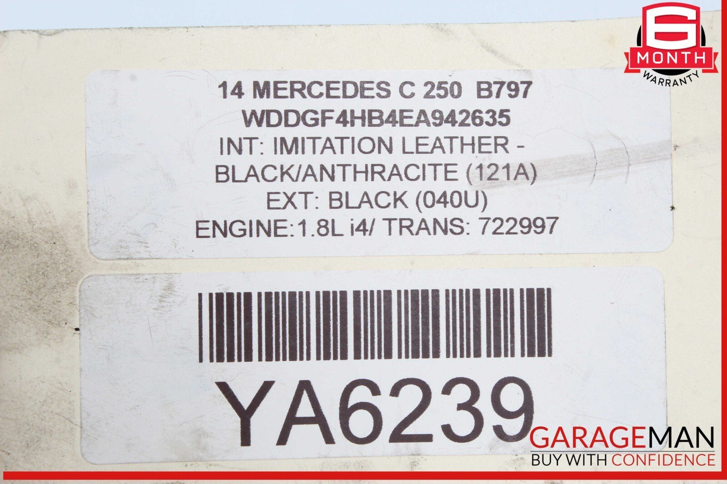 12-15 Mercedes W204 C250 SLK250 Intercooler Air Cooler Radiator 2045000100 OEM