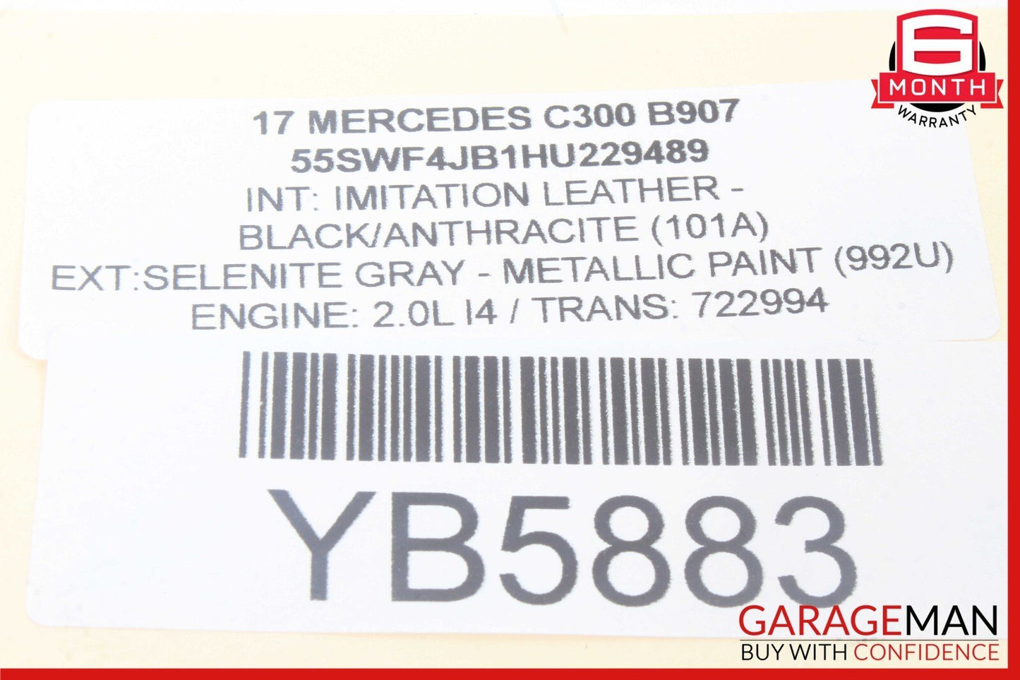 15-20 Mercedes W205 C300 C400 C350e Rear Right Door Lock Latch Actuator OEM