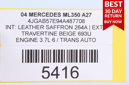 98-05 Mercedes W163 ML320 ML430 Left Driver Side Rocker Panel Skirt Molding A27