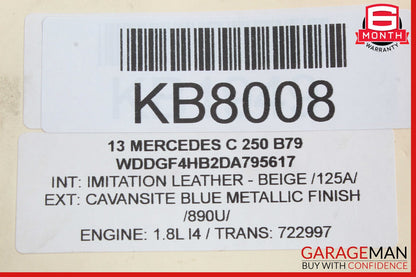 12-14 Mercedes W204 C250 Sedan Right Side Mirror Door Rear View OEM