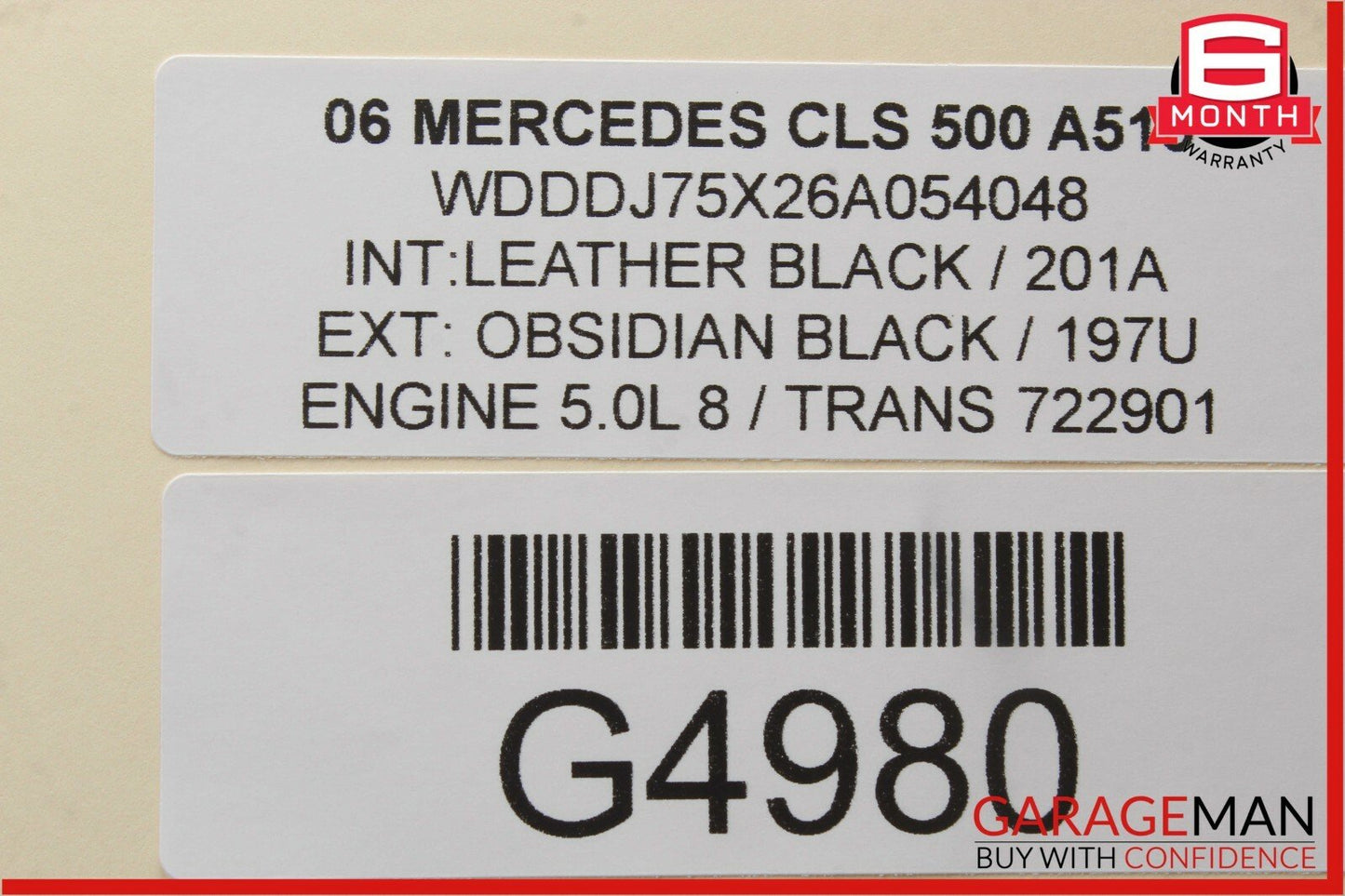 03-11 Mercedes CLS500 E350 Rear Overhead Dome Light Lamp Reading Map Gray