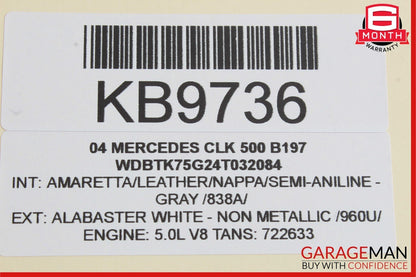 03-09 Mercedes W209 CLK500 Rear Left & Right Side Door Sound Speaker Set of 2