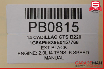 14-19 Cadillac CTS Rear Left Driver Side Exterior Door Shell Frame Panel Black