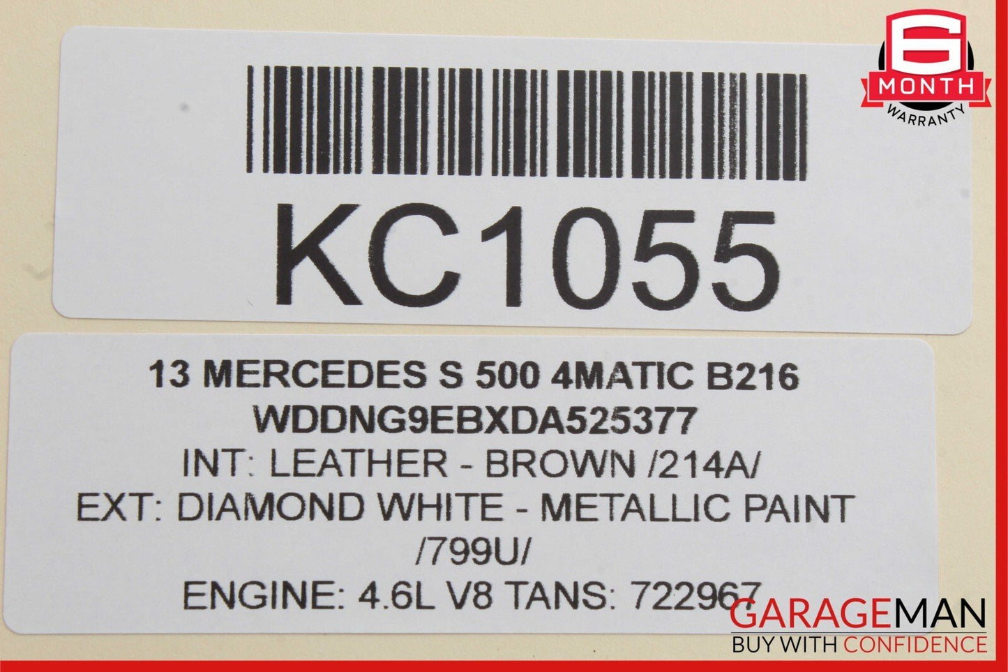 07-14 Mercedes W221 S500 CL550 Rear Trunk Lid Latch Lock Actuator OEM