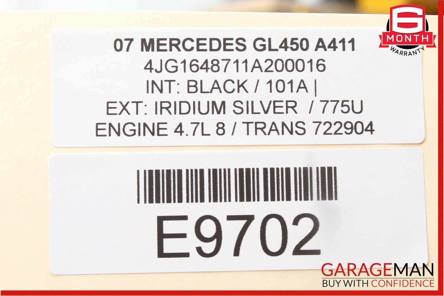 06-12 Mercedes X164 GL450 ML450 Rear Left Side Quarter Window Regulator Motor