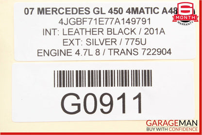 06-12 Mercedes X164 GL450 Rear Left Side 3rd Third Row Seatbelt Retractor Black