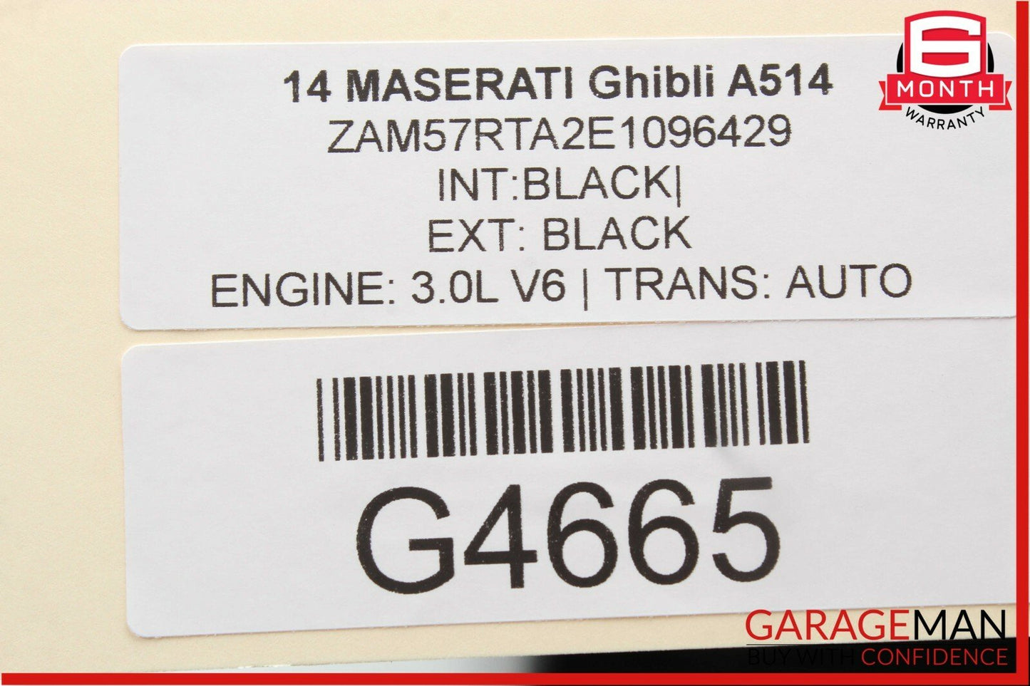 14-17 Maserati Ghibli Accelerator Throttle Gas Pedal Assembly