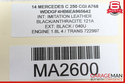 12-15 Mercedes W204 C250 Speedometer Odometer Instrument Cluster Gauge OEM