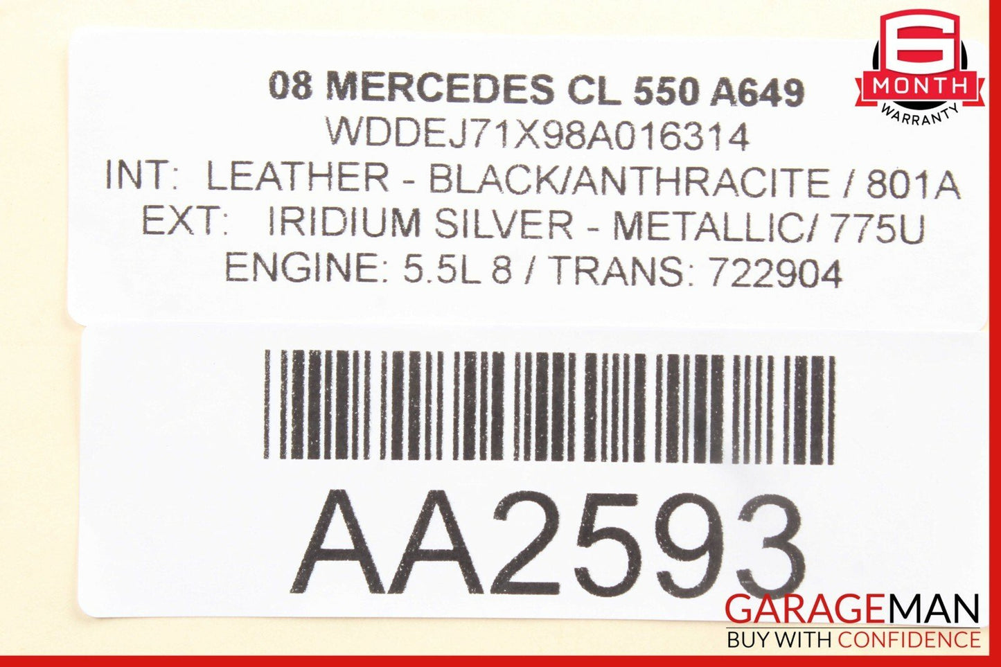 03-12 Mercedes CL550 SL550 SLK350 Front Right Side Door Window Regulator Motor