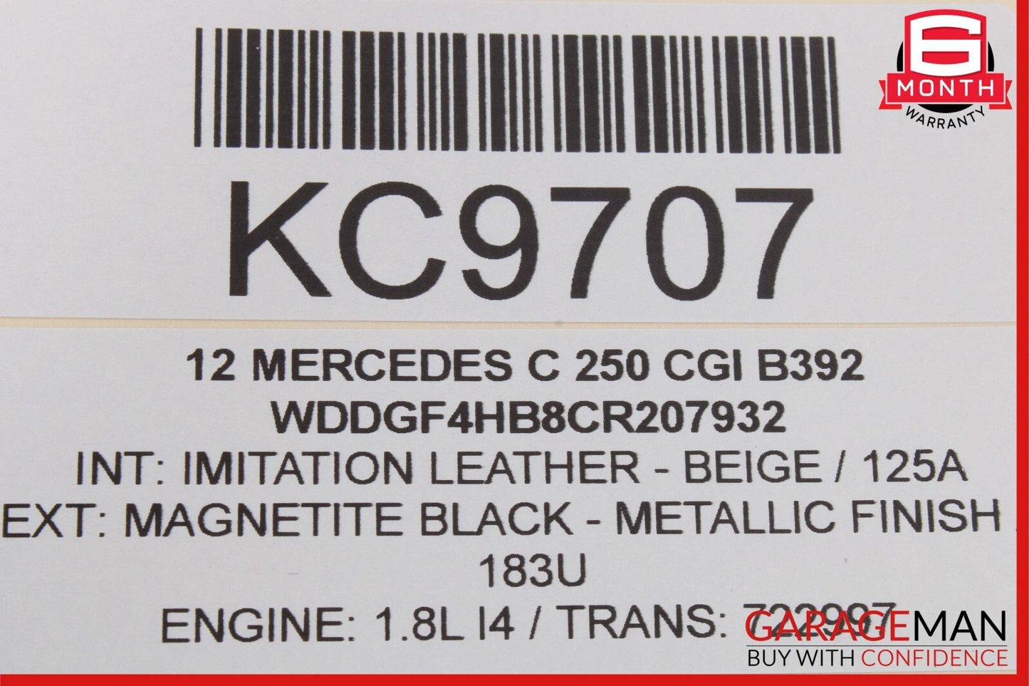 08-17 Mercedes W204 C250 C300 E400 Rear Trunk Lid Latch Lock Actuator Assembly