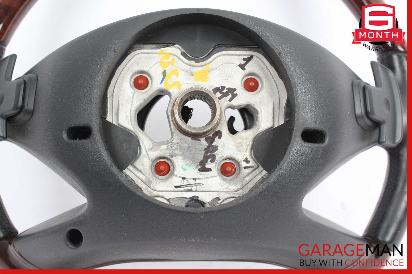10-13 Mercedes W221 S550 S400 CL550 4 Spoke Driver Steering Wheel Wood Black