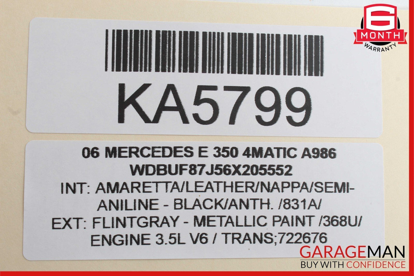 03-09 Mercedes W211 E350 4Matic Rear Left Side Door Control Module OEM