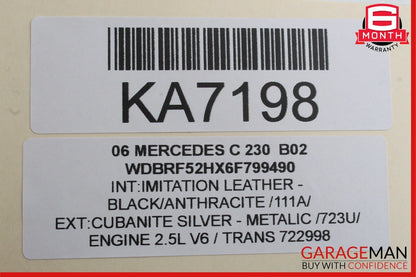 01-07 Mercedes W203 C230 C280 C240 Rear Left Side Door Computer Control Module