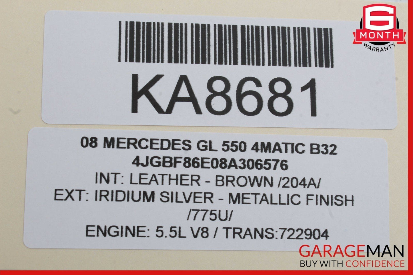 06-13 Mercedes X164 GL550 ML550 Front Right Exterior Door Handle Keyless Go OEM