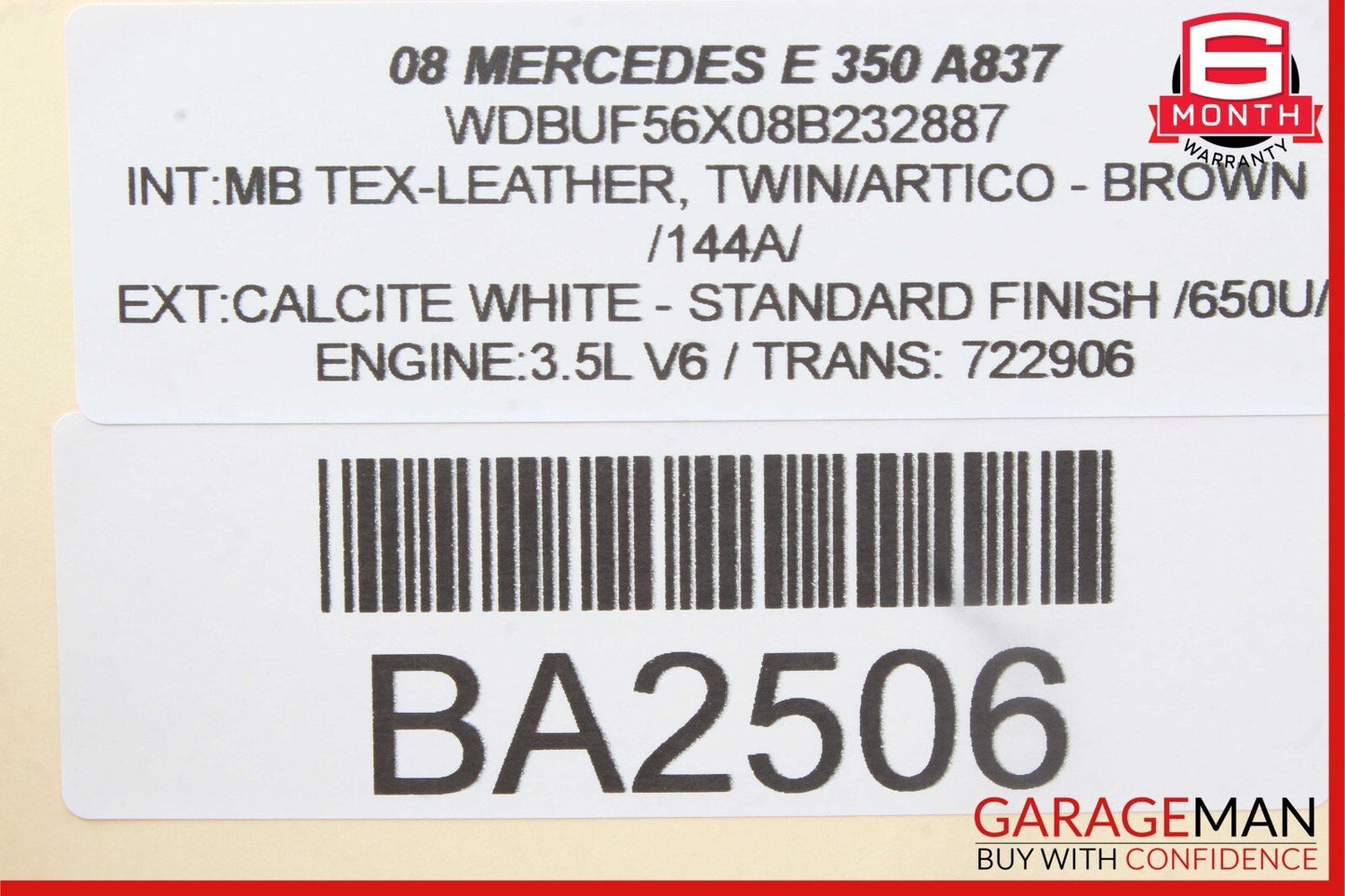 07-11 Mercedes W211 E350 E500 CLS550 Roof Shark Fin GPS Antenna White OEM